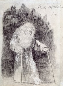 Jeg lærer stadig (Aun Aprendo) (kul på papir)